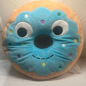 Blue and Tan Donut Pillow